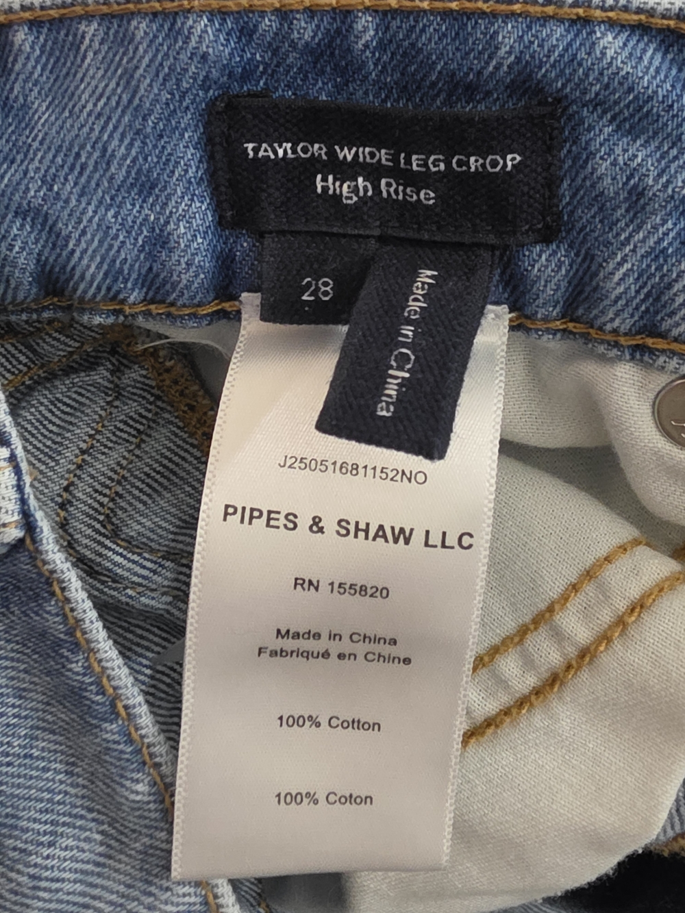 Veronica Beard Taylor Scallop Side High Rise Cropped Wide Leg Jean Nova Women 28 - Picture 10 of 11